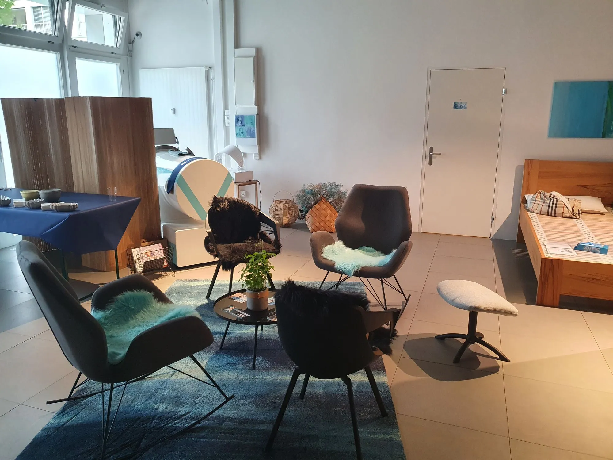 Cozy lounge area with comfortable seating