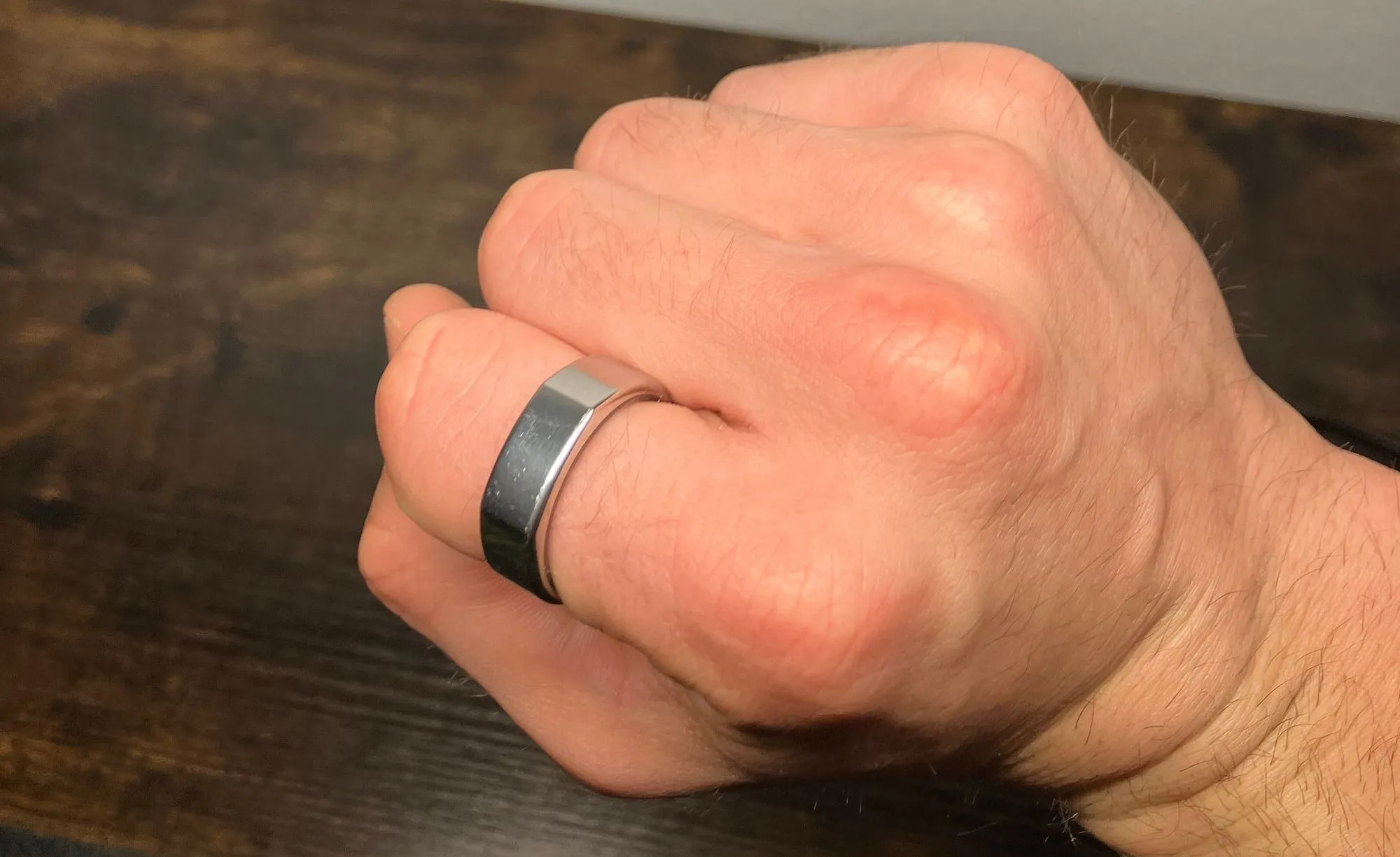 Oura Ring worn on a finger