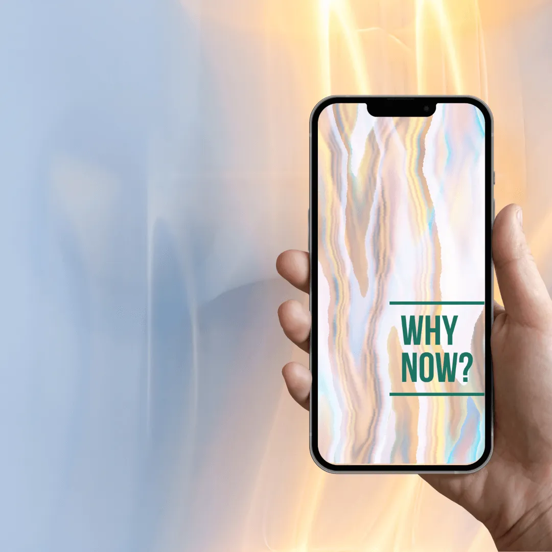 wallpaper iphone for digital detox "why now?" written on it