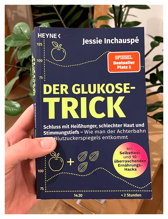 The book Glucose Revolution (german edition) I hold in my hand