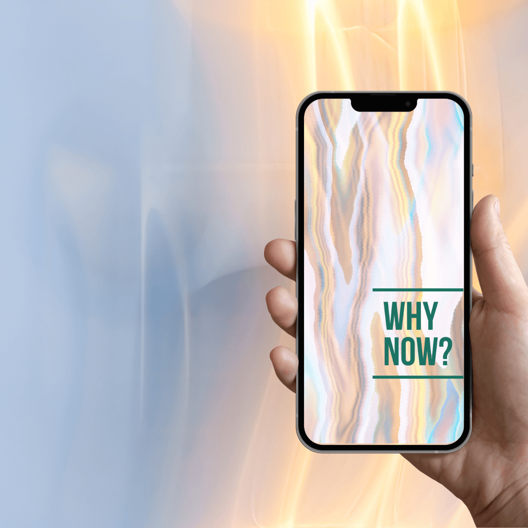 wallpaper iphone for digital detox "why now?" written on it
