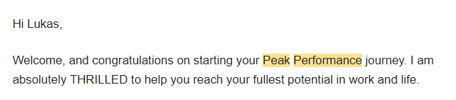 I joined the 5-week Peak Performance Program by CEO Coach Eric Partaker ($2500/h)